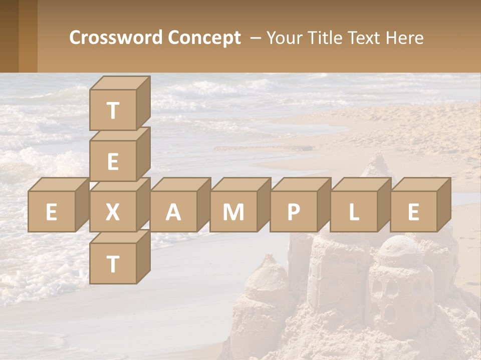 Tourist Coastline Wave PowerPoint Template