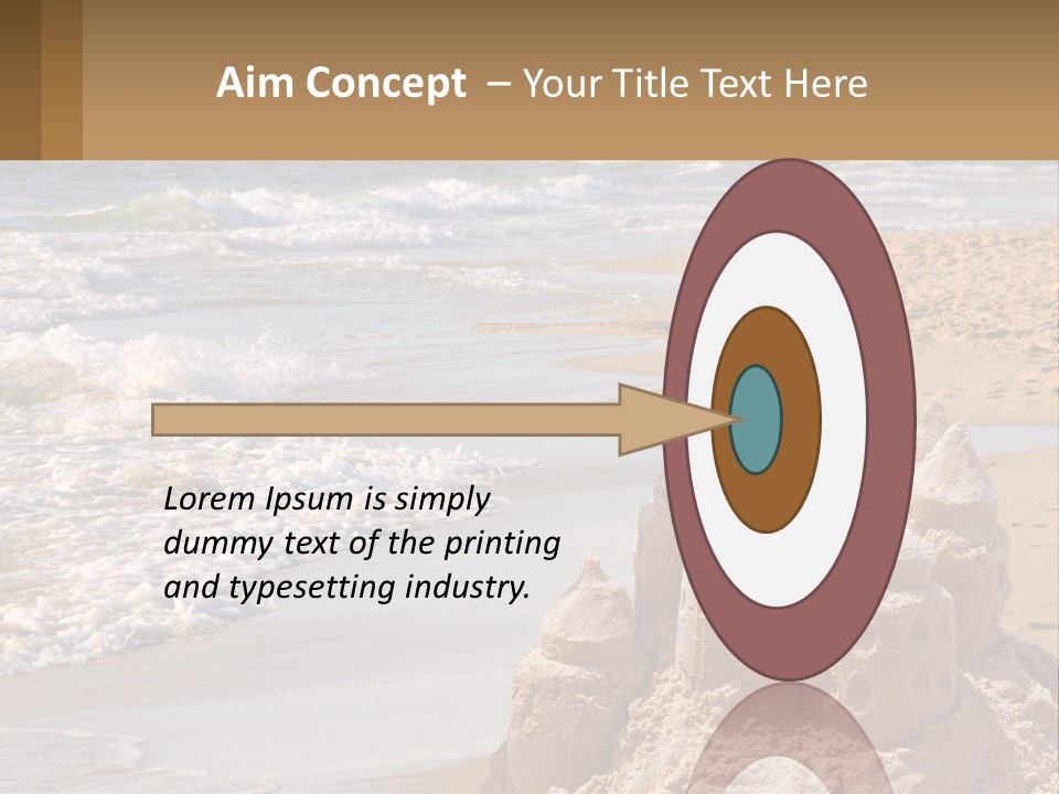 Tourist Coastline Wave PowerPoint Template