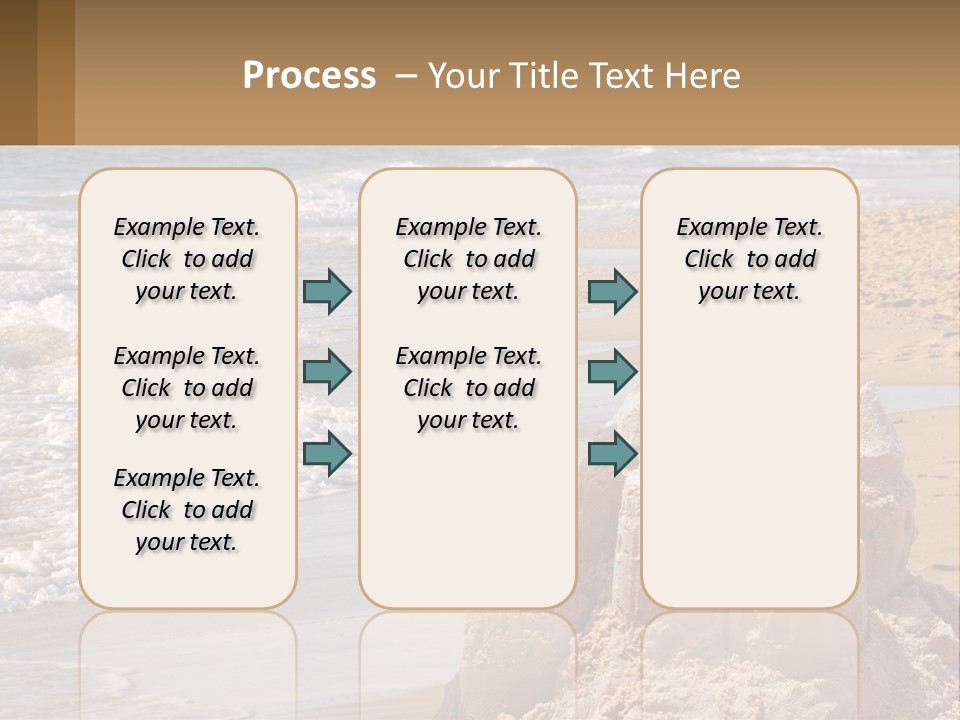 Tourist Coastline Wave PowerPoint Template