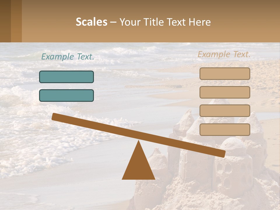 Tourist Coastline Wave PowerPoint Template
