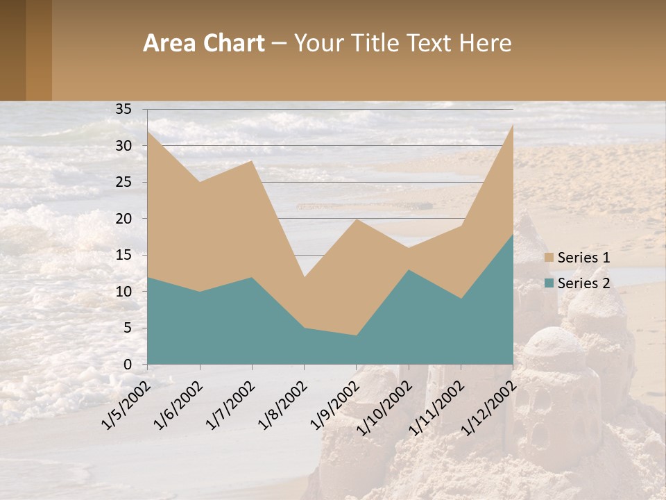 Tourist Coastline Wave PowerPoint Template