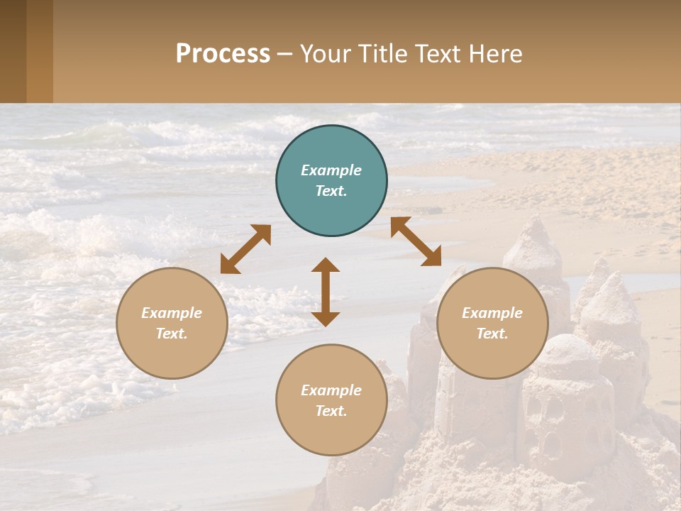 Tourist Coastline Wave PowerPoint Template