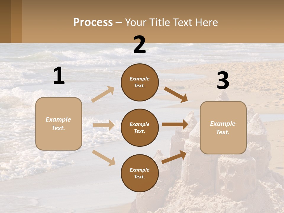 Tourist Coastline Wave PowerPoint Template