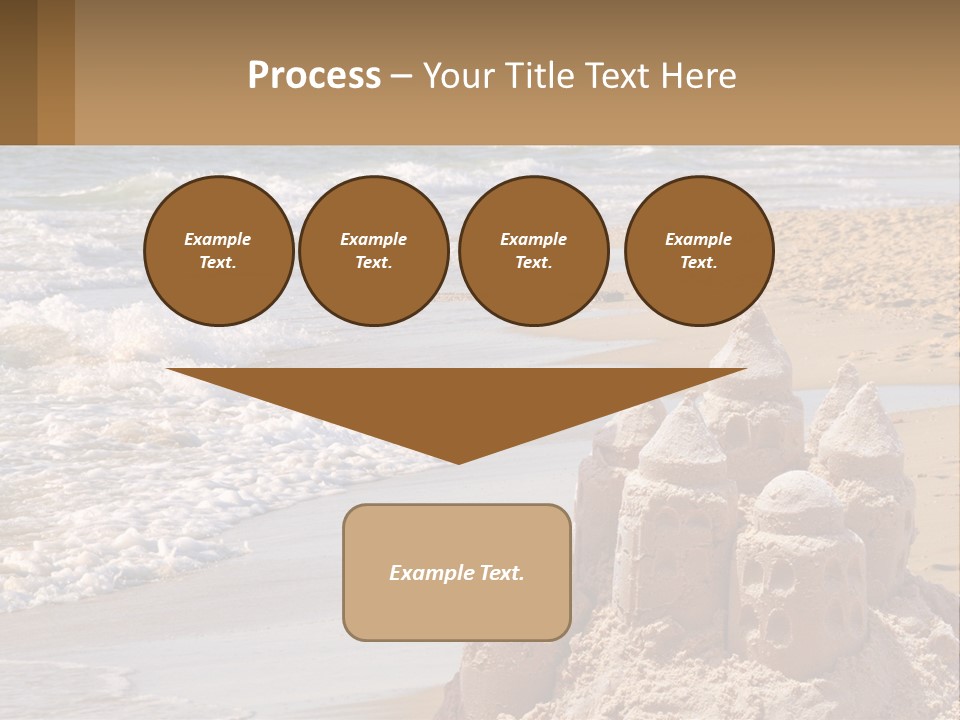 Tourist Coastline Wave PowerPoint Template