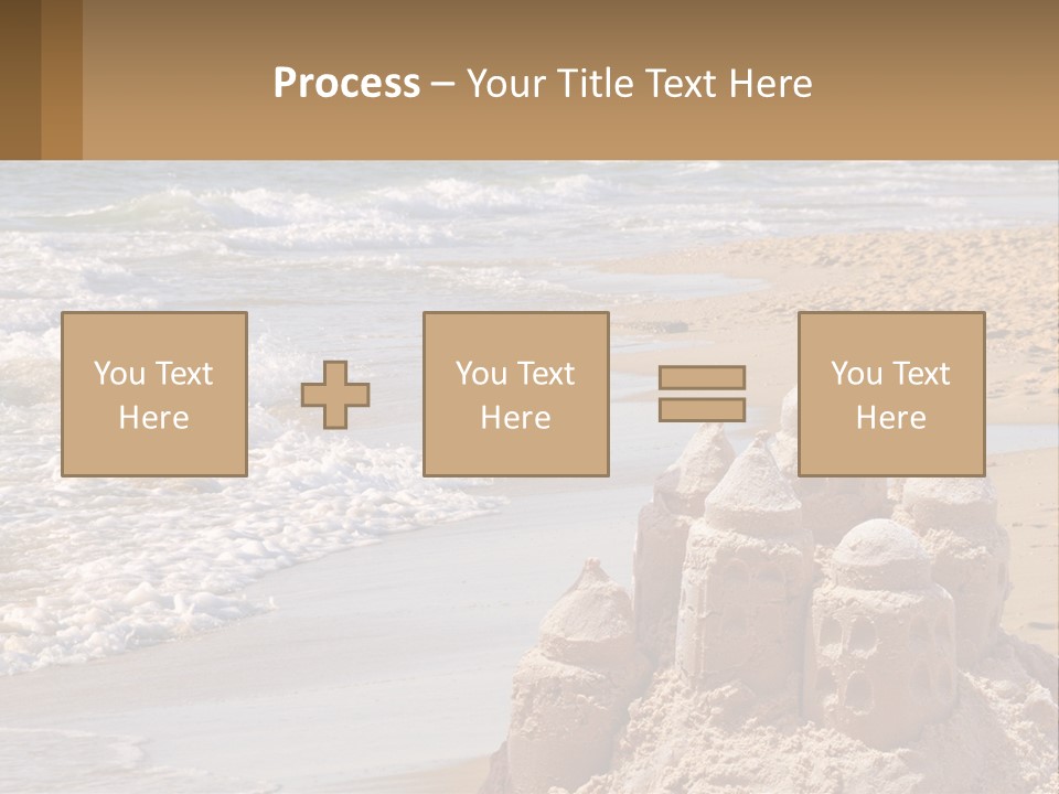 Tourist Coastline Wave PowerPoint Template