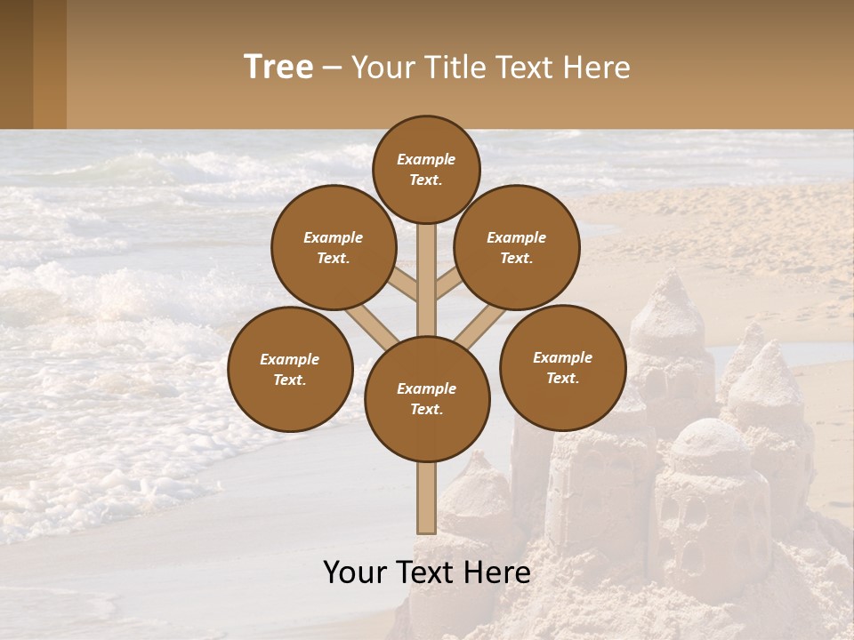 Tourist Coastline Wave PowerPoint Template