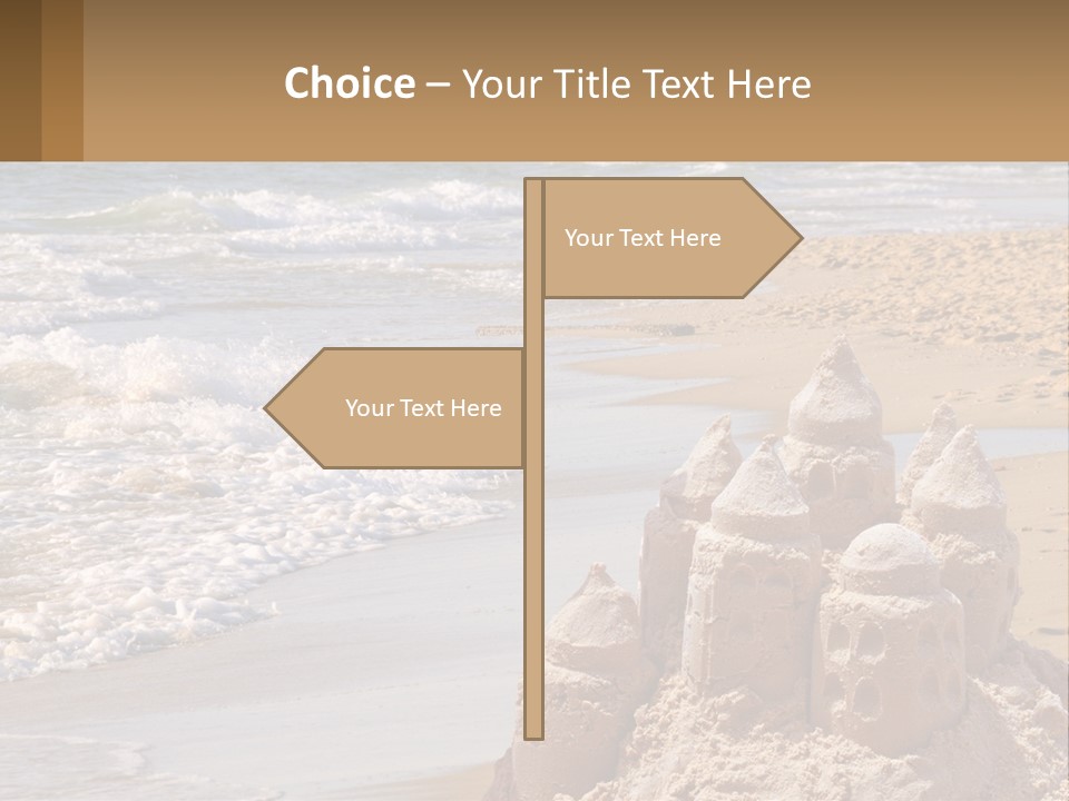 Tourist Coastline Wave PowerPoint Template