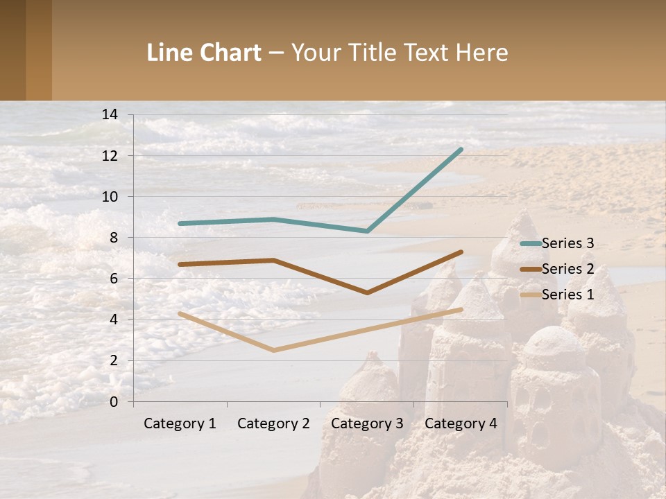 Tourist Coastline Wave PowerPoint Template