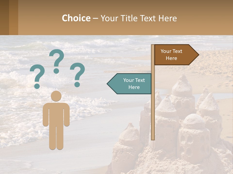 Tourist Coastline Wave PowerPoint Template