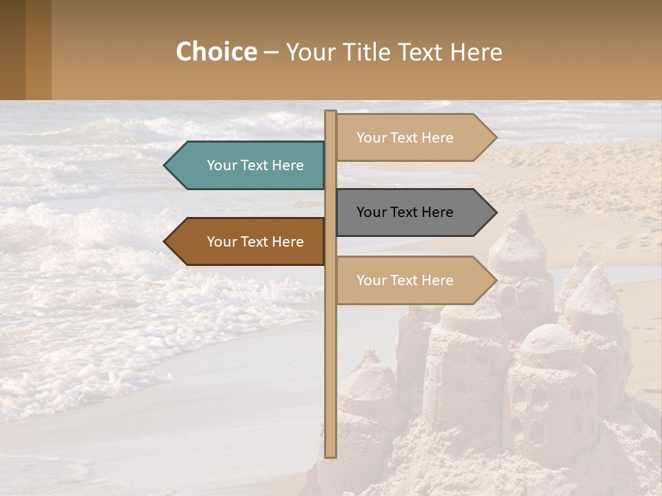 Tourist Coastline Wave PowerPoint Template