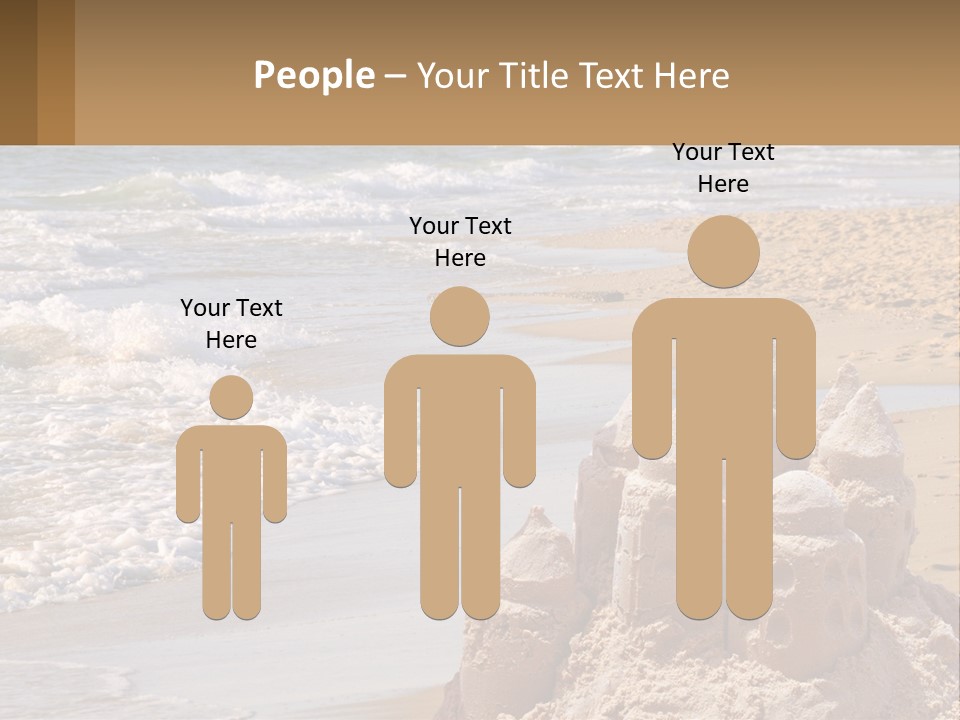 Tourist Coastline Wave PowerPoint Template