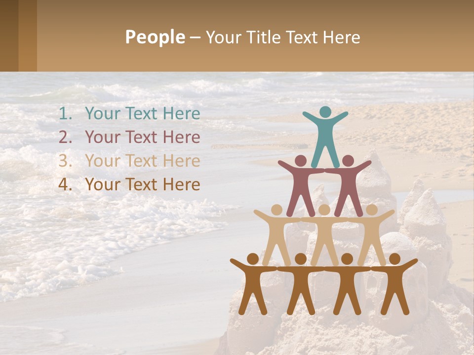 Tourist Coastline Wave PowerPoint Template