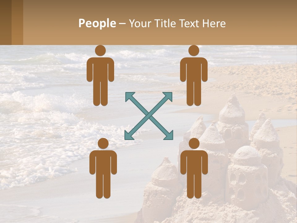 Tourist Coastline Wave PowerPoint Template