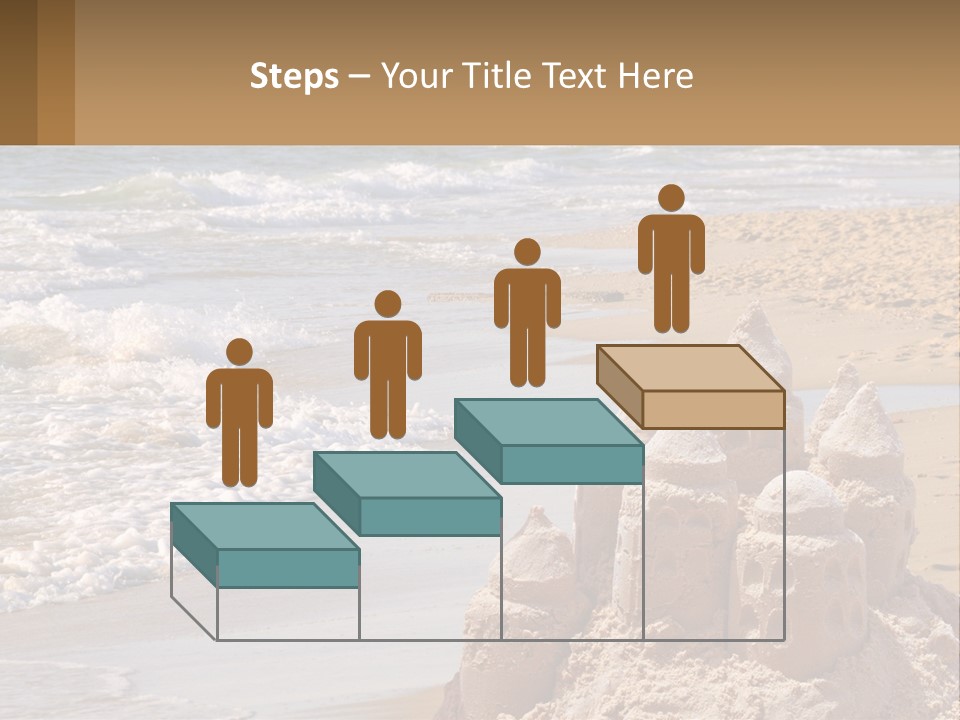 Tourist Coastline Wave PowerPoint Template