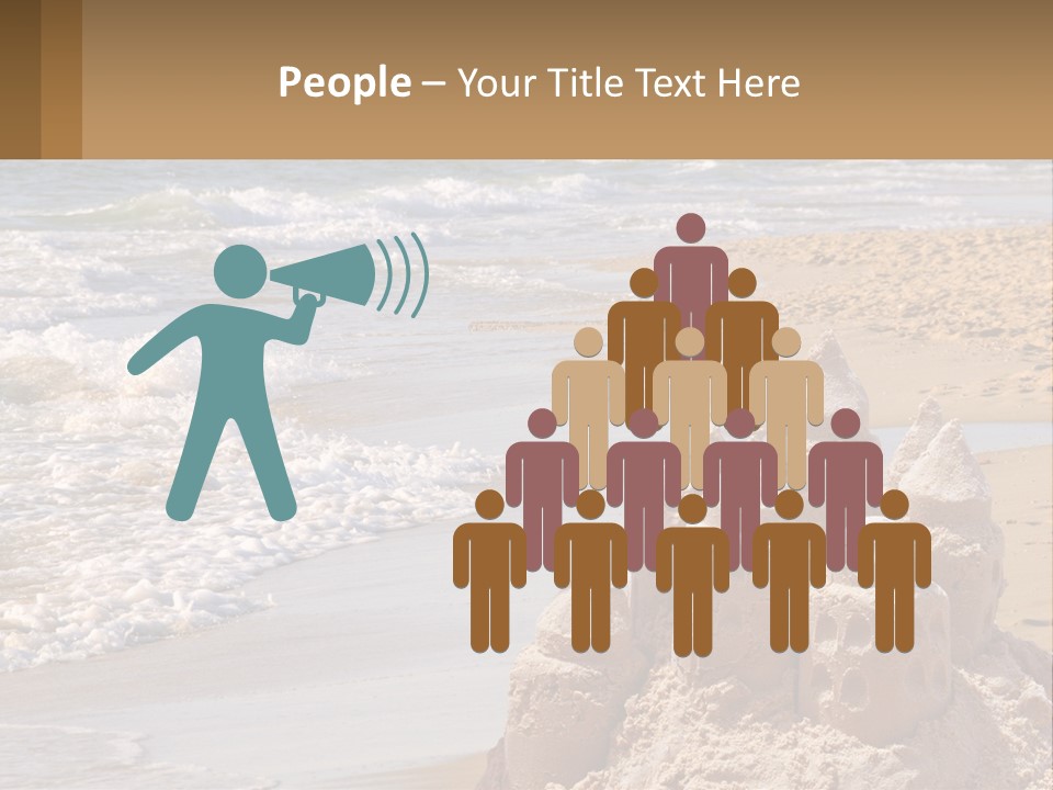 Tourist Coastline Wave PowerPoint Template