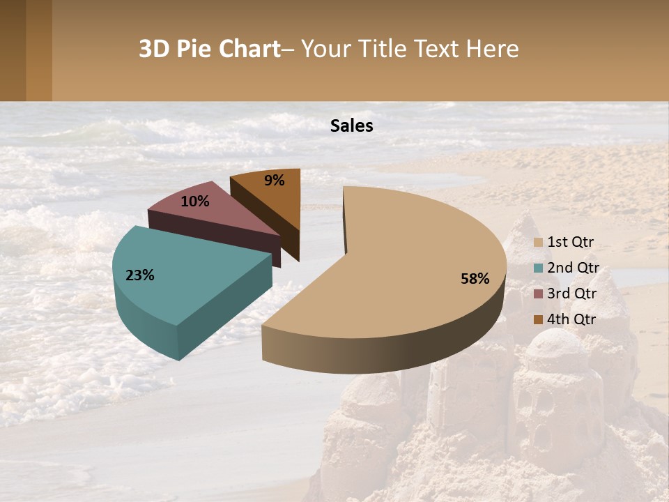 Tourist Coastline Wave PowerPoint Template