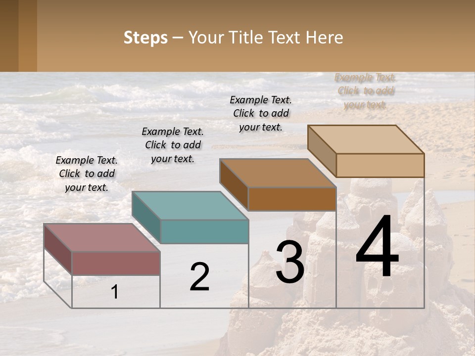 Tourist Coastline Wave PowerPoint Template