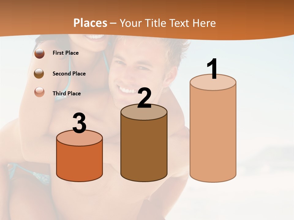 A Man Holding A Woman In His Arms On The Beach PowerPoint Template