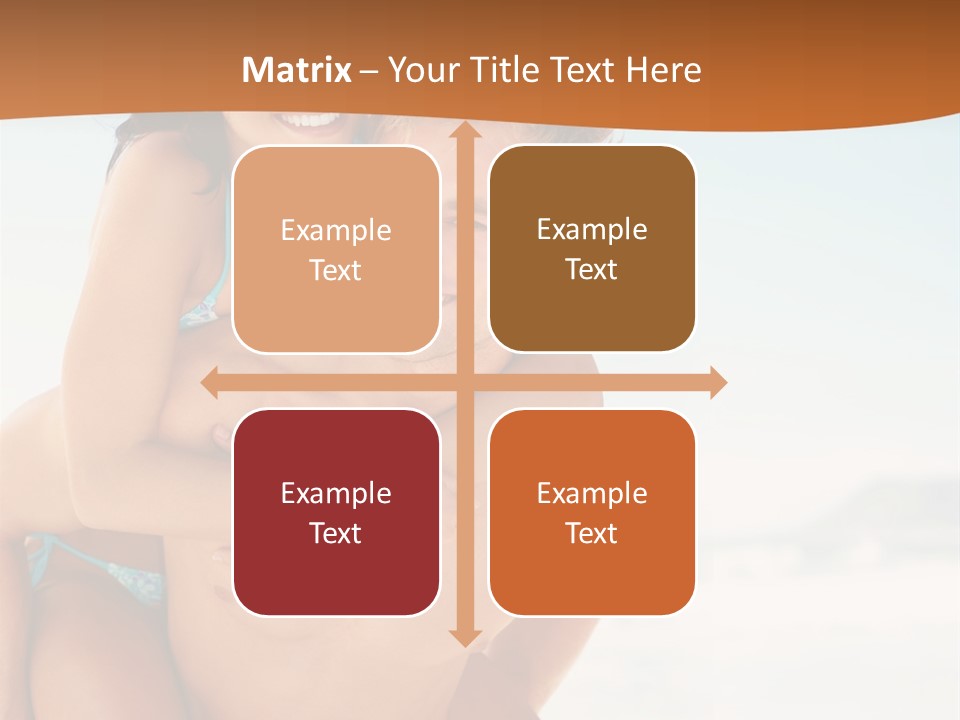 A Man Holding A Woman In His Arms On The Beach PowerPoint Template