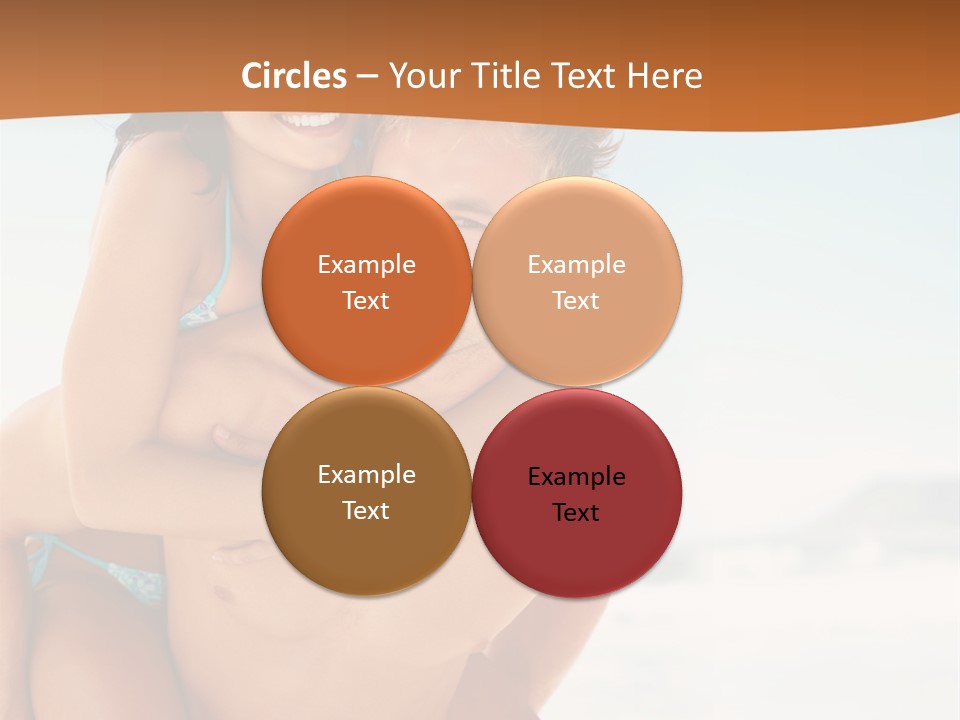 A Man Holding A Woman In His Arms On The Beach PowerPoint Template