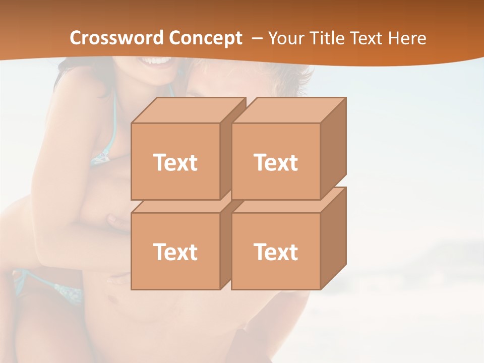 A Man Holding A Woman In His Arms On The Beach PowerPoint Template