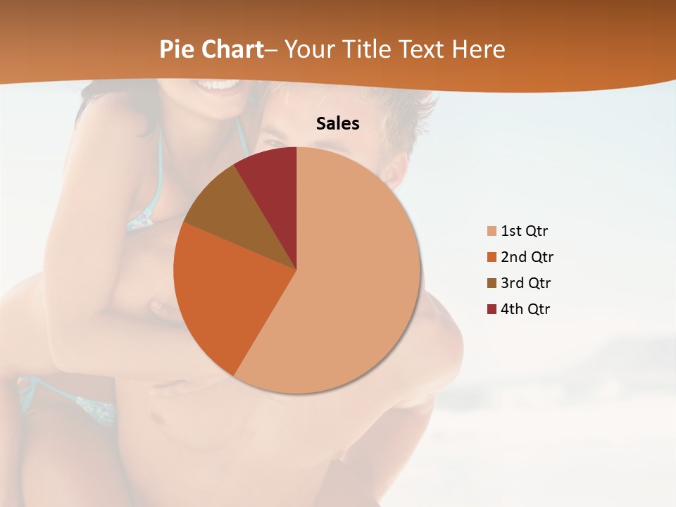 A Man Holding A Woman In His Arms On The Beach PowerPoint Template