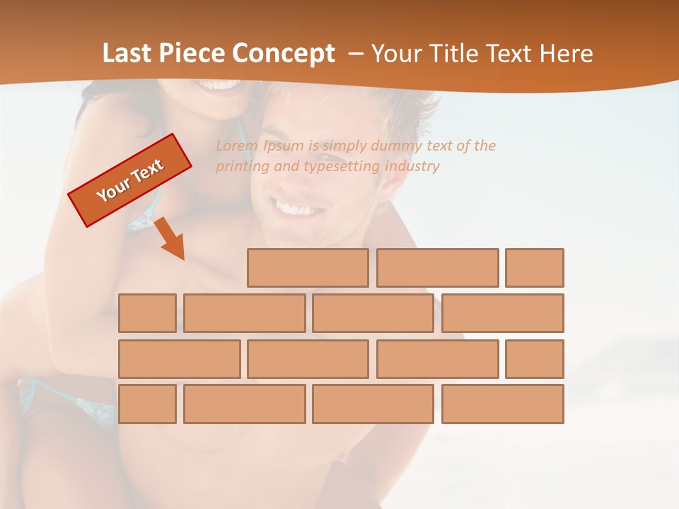 A Man Holding A Woman In His Arms On The Beach PowerPoint Template