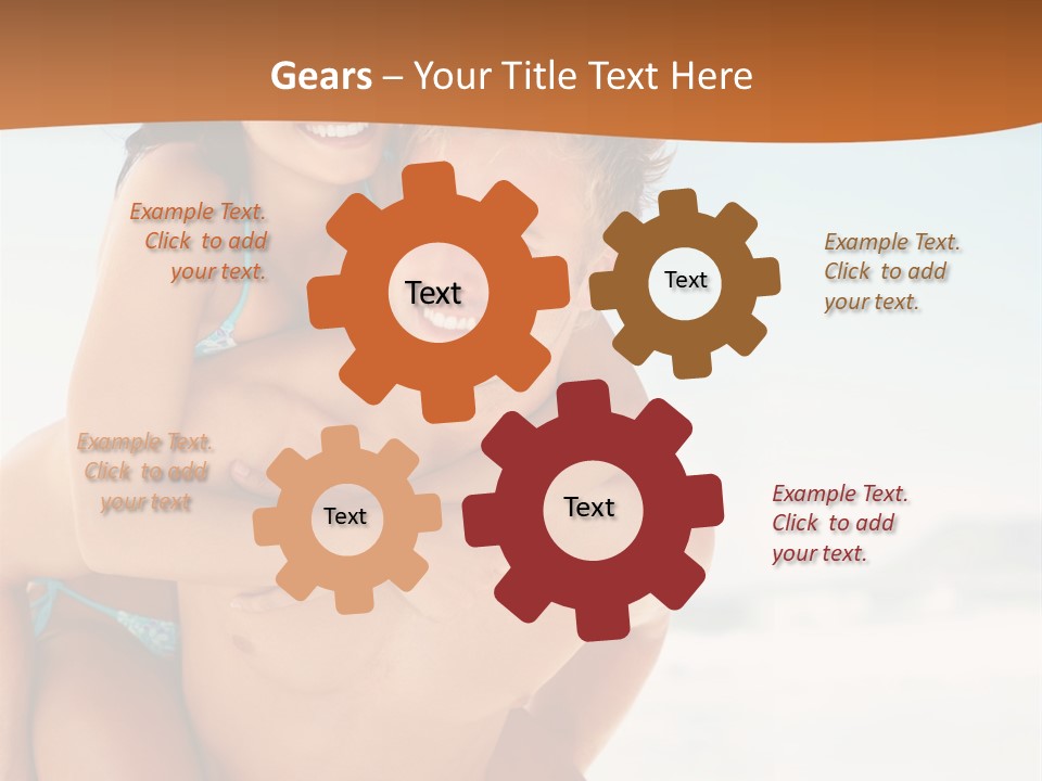 A Man Holding A Woman In His Arms On The Beach PowerPoint Template