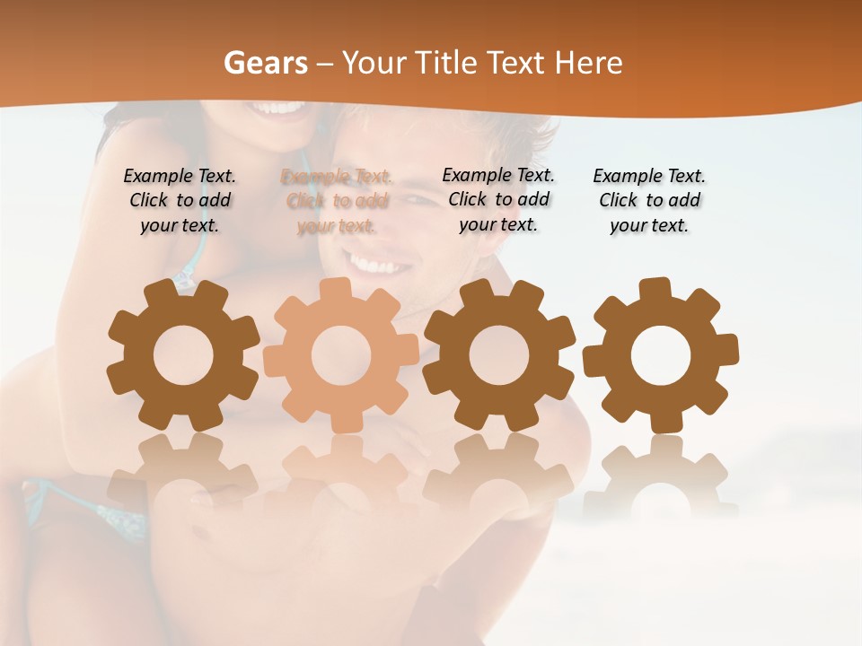 A Man Holding A Woman In His Arms On The Beach PowerPoint Template