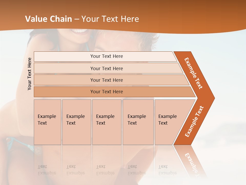 A Man Holding A Woman In His Arms On The Beach PowerPoint Template