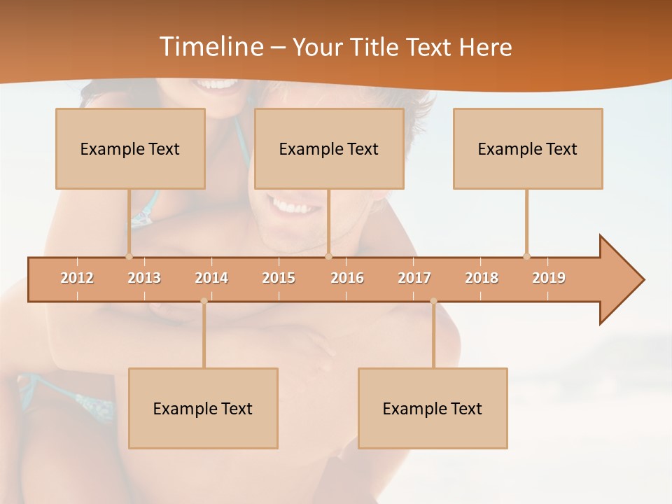 A Man Holding A Woman In His Arms On The Beach PowerPoint Template