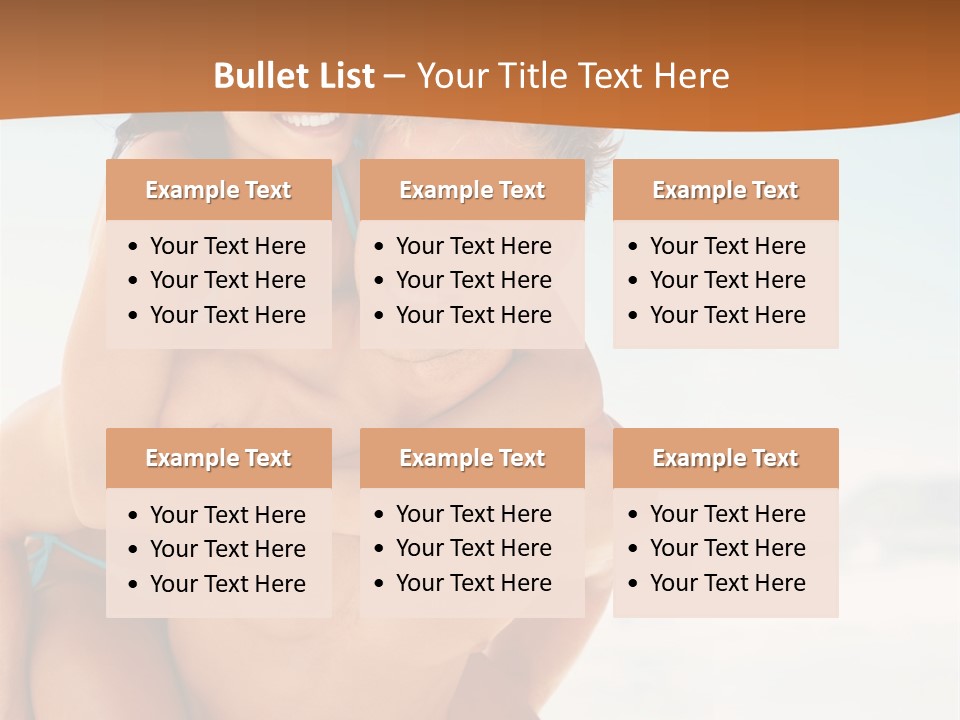 A Man Holding A Woman In His Arms On The Beach PowerPoint Template