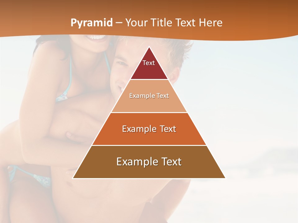 A Man Holding A Woman In His Arms On The Beach PowerPoint Template