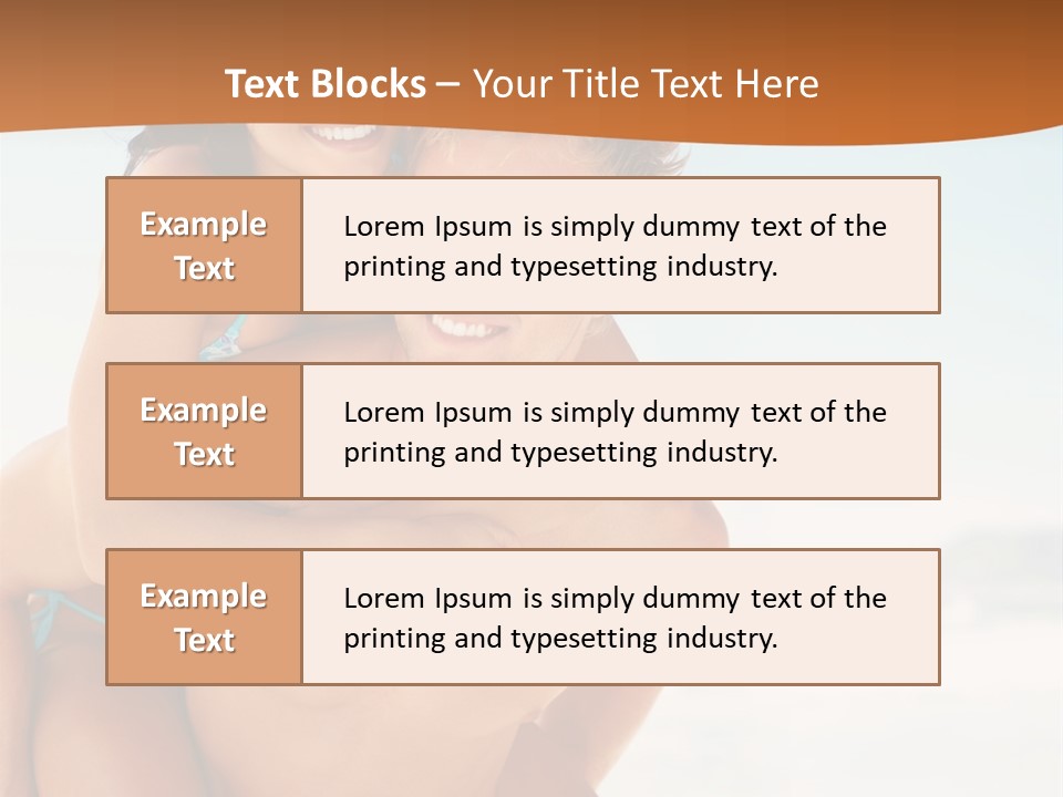 A Man Holding A Woman In His Arms On The Beach PowerPoint Template