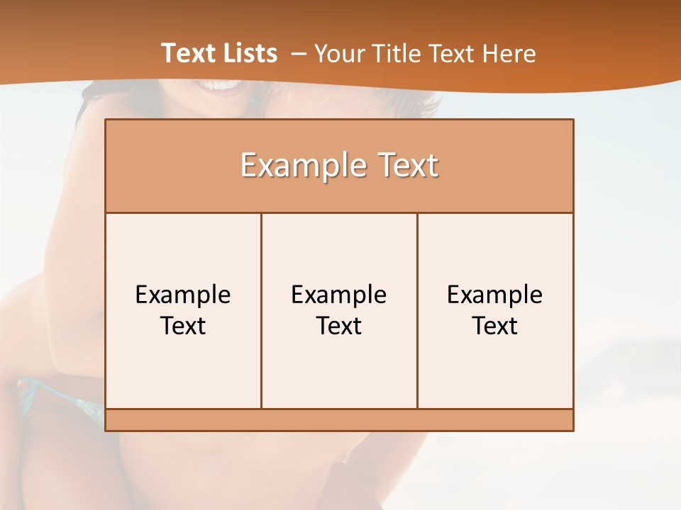 A Man Holding A Woman In His Arms On The Beach PowerPoint Template