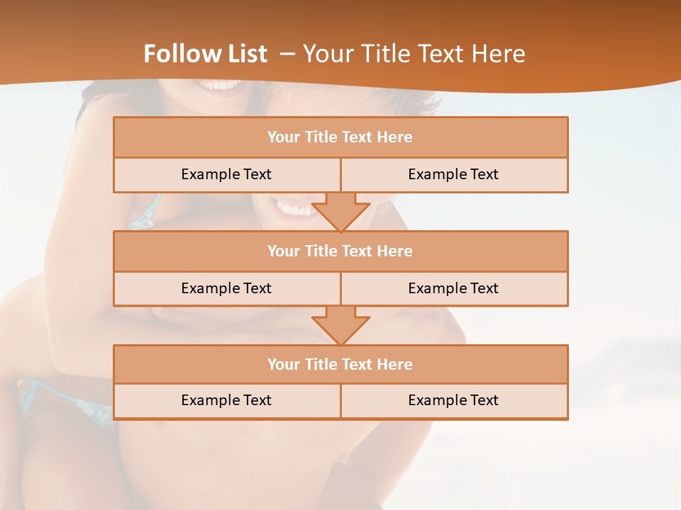 A Man Holding A Woman In His Arms On The Beach PowerPoint Template