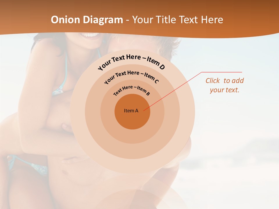 A Man Holding A Woman In His Arms On The Beach PowerPoint Template