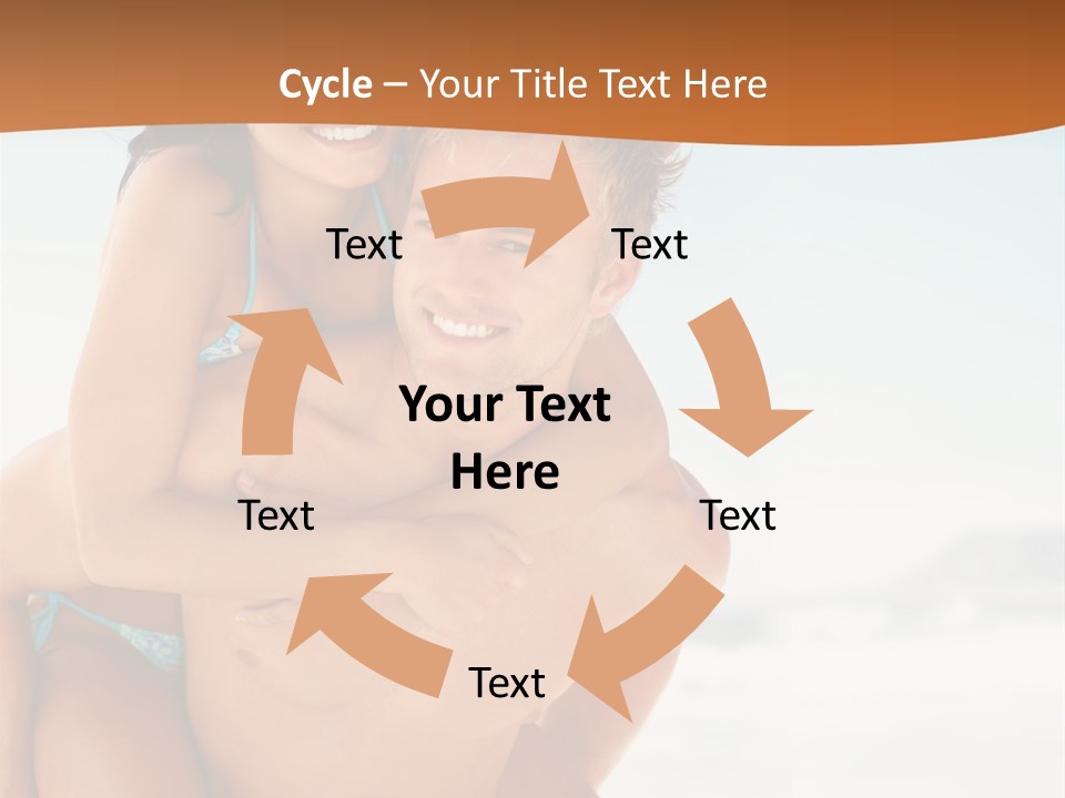 A Man Holding A Woman In His Arms On The Beach PowerPoint Template