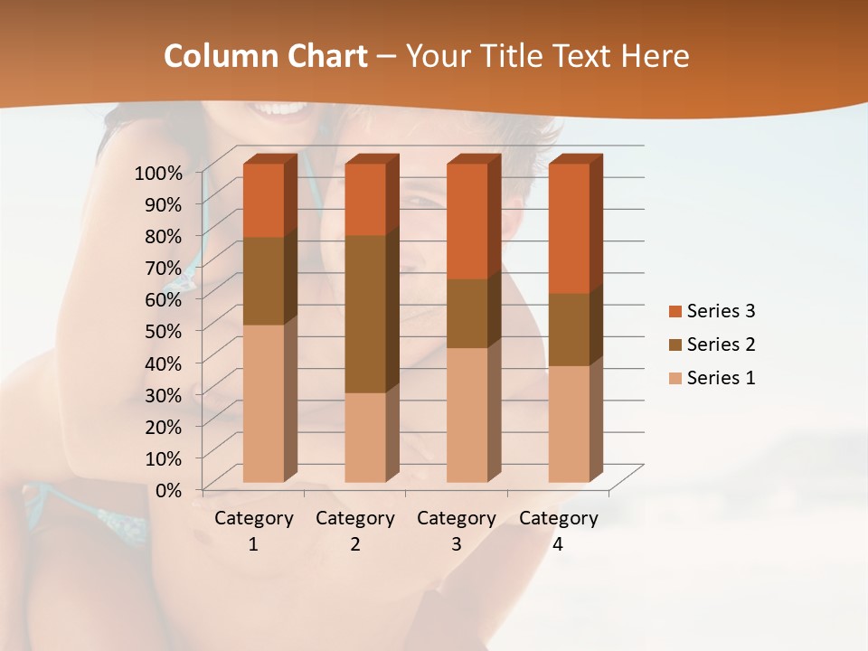 A Man Holding A Woman In His Arms On The Beach PowerPoint Template