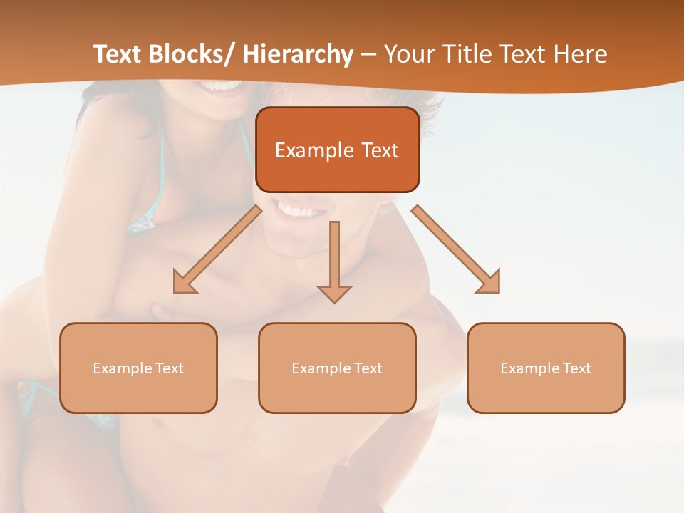 A Man Holding A Woman In His Arms On The Beach PowerPoint Template