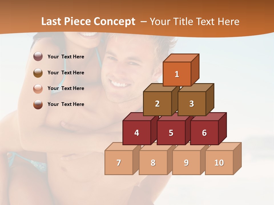 A Man Holding A Woman In His Arms On The Beach PowerPoint Template