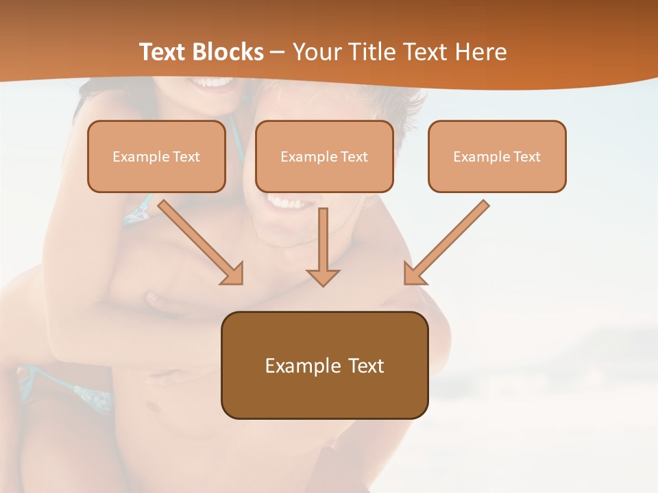 A Man Holding A Woman In His Arms On The Beach PowerPoint Template