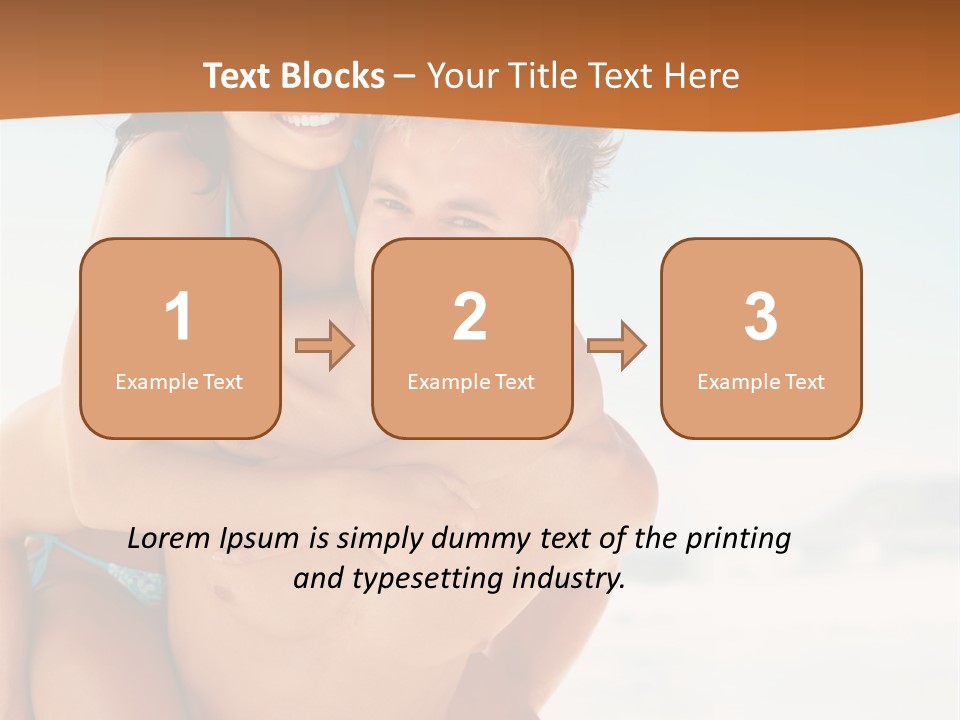 A Man Holding A Woman In His Arms On The Beach PowerPoint Template