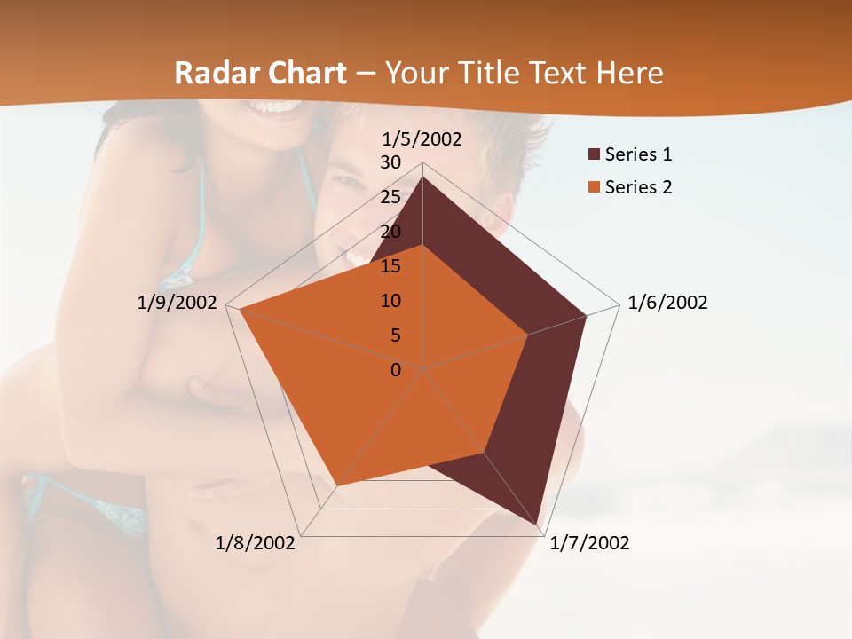 A Man Holding A Woman In His Arms On The Beach PowerPoint Template