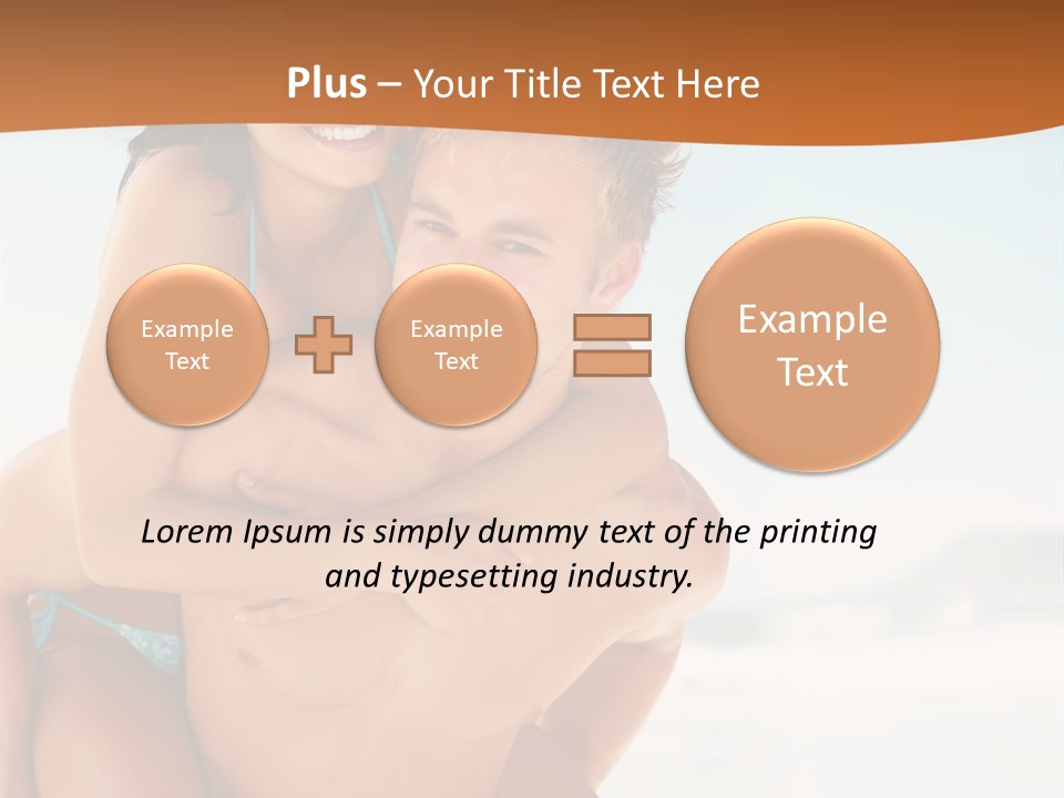 A Man Holding A Woman In His Arms On The Beach PowerPoint Template