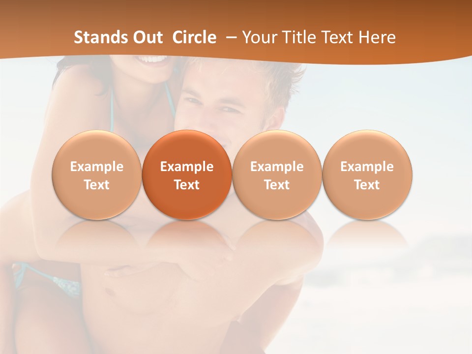 A Man Holding A Woman In His Arms On The Beach PowerPoint Template