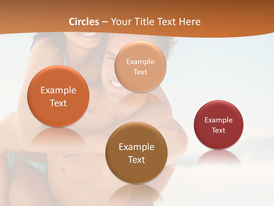 A Man Holding A Woman In His Arms On The Beach PowerPoint Template