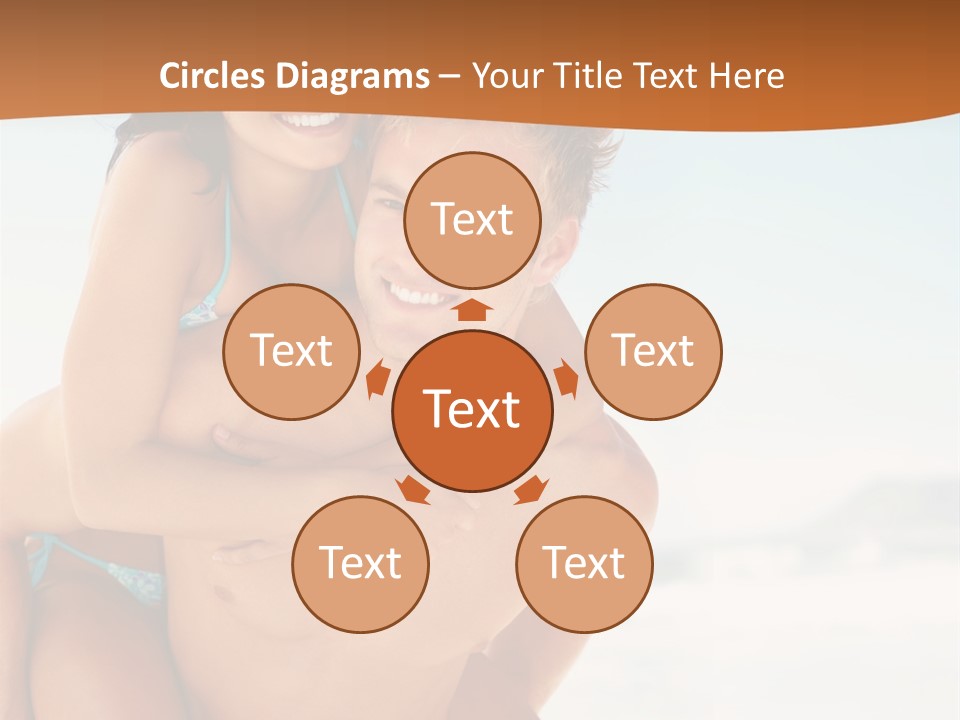 A Man Holding A Woman In His Arms On The Beach PowerPoint Template