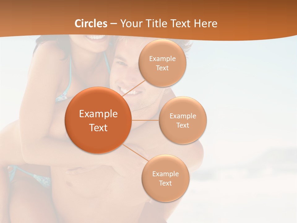 A Man Holding A Woman In His Arms On The Beach PowerPoint Template