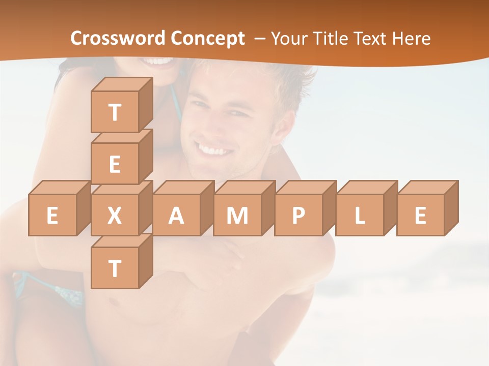 A Man Holding A Woman In His Arms On The Beach PowerPoint Template